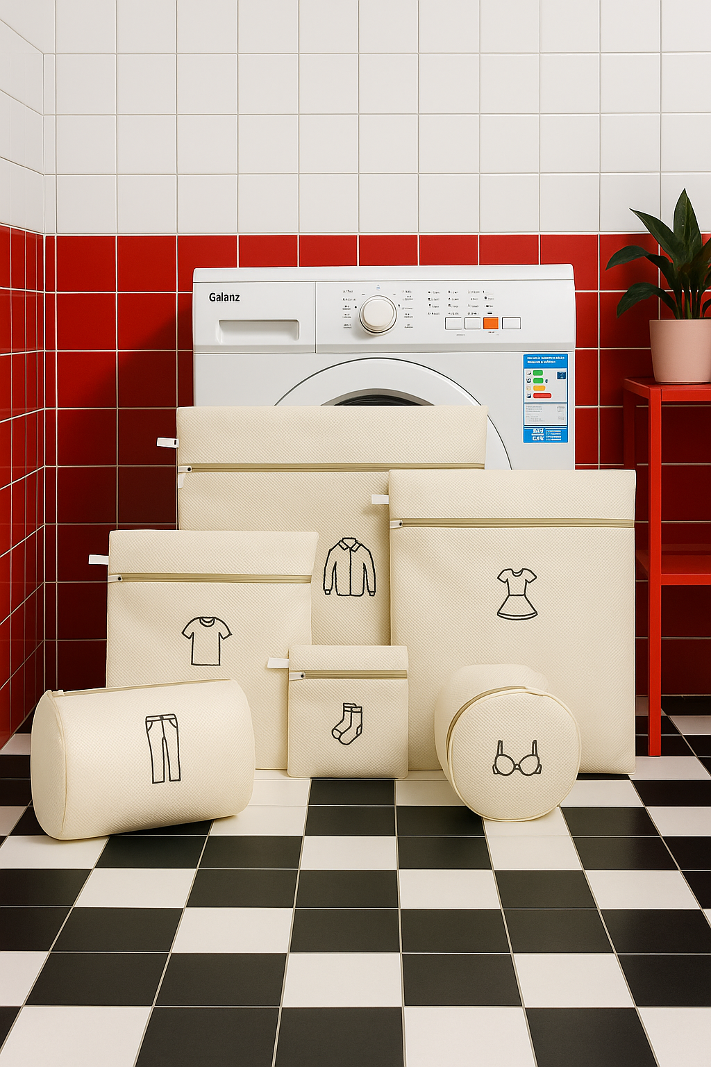 ランドリーメッシュバッグセット 6pc