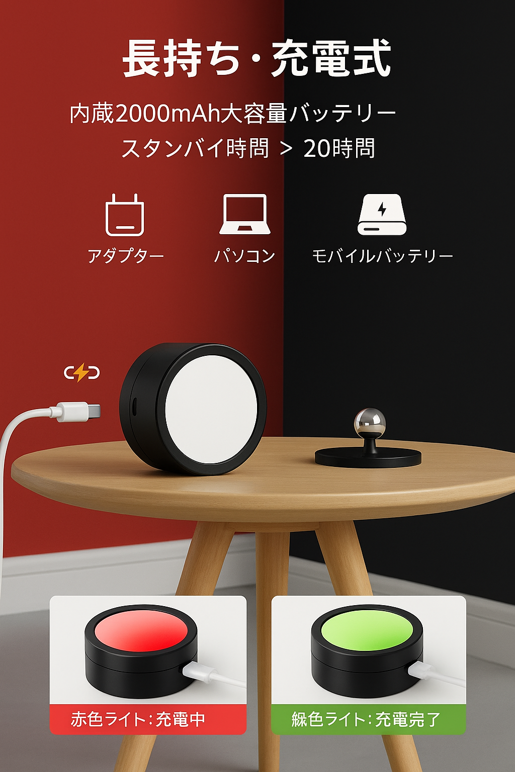 マグネット式LEDウォールライト