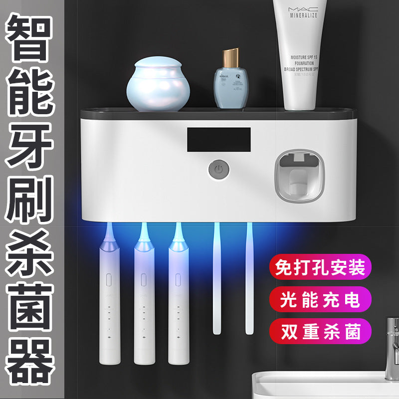 多機能歯磨きセットホルダー（UV＆自動ペースト）