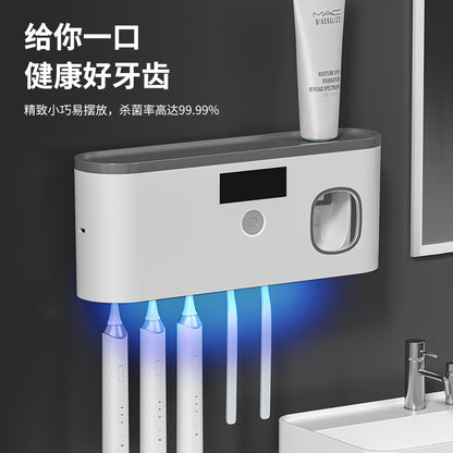 多機能歯磨きセットホルダー（UV＆自動ペースト）